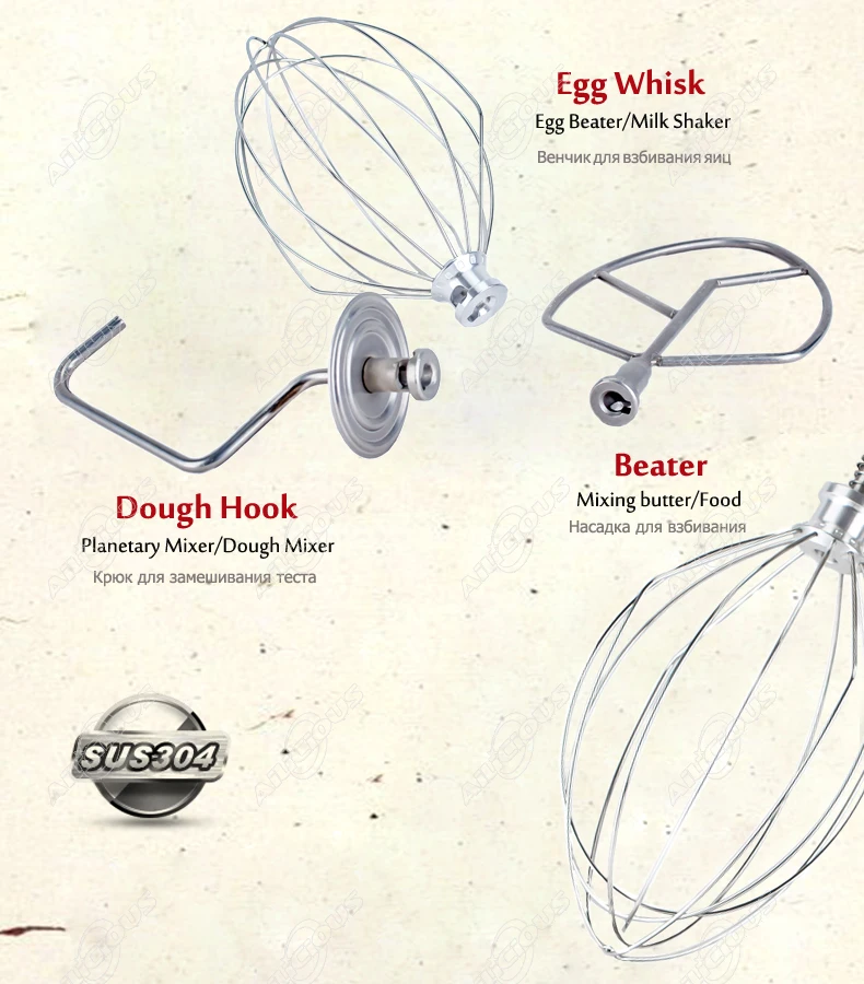 Cheap SL-B7/10 Electric Planetary Stand mixer Kitchen With Hook Food Mixer Food Processor Stainless Steel blender mixer Dough Mixer 4