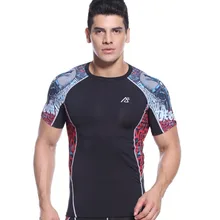 Технический график вторая кожа Рашгард Фитнес Бодибилдинг компрессионная рубашка быстросохнущая тренажерный зал тренировка бег топы тройники
