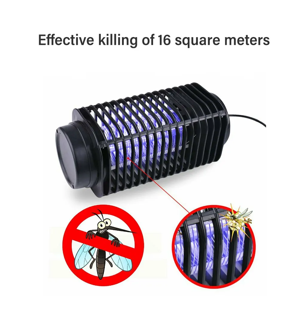 Уличный светодиодный светильник от комаров, электрическая противомоскитная ловушка, ловушка для насекомых, Zapper для дома, США, ЕС, заглушка от насекомых, москитные огни
