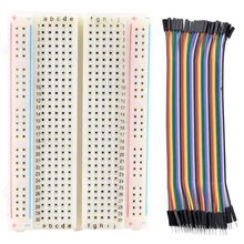 40 шт. 1 контактный штекер-Женский Соединительный кабель 20 см длиной и макетная плата Экспериментальная плата макетная плата 400 контактов