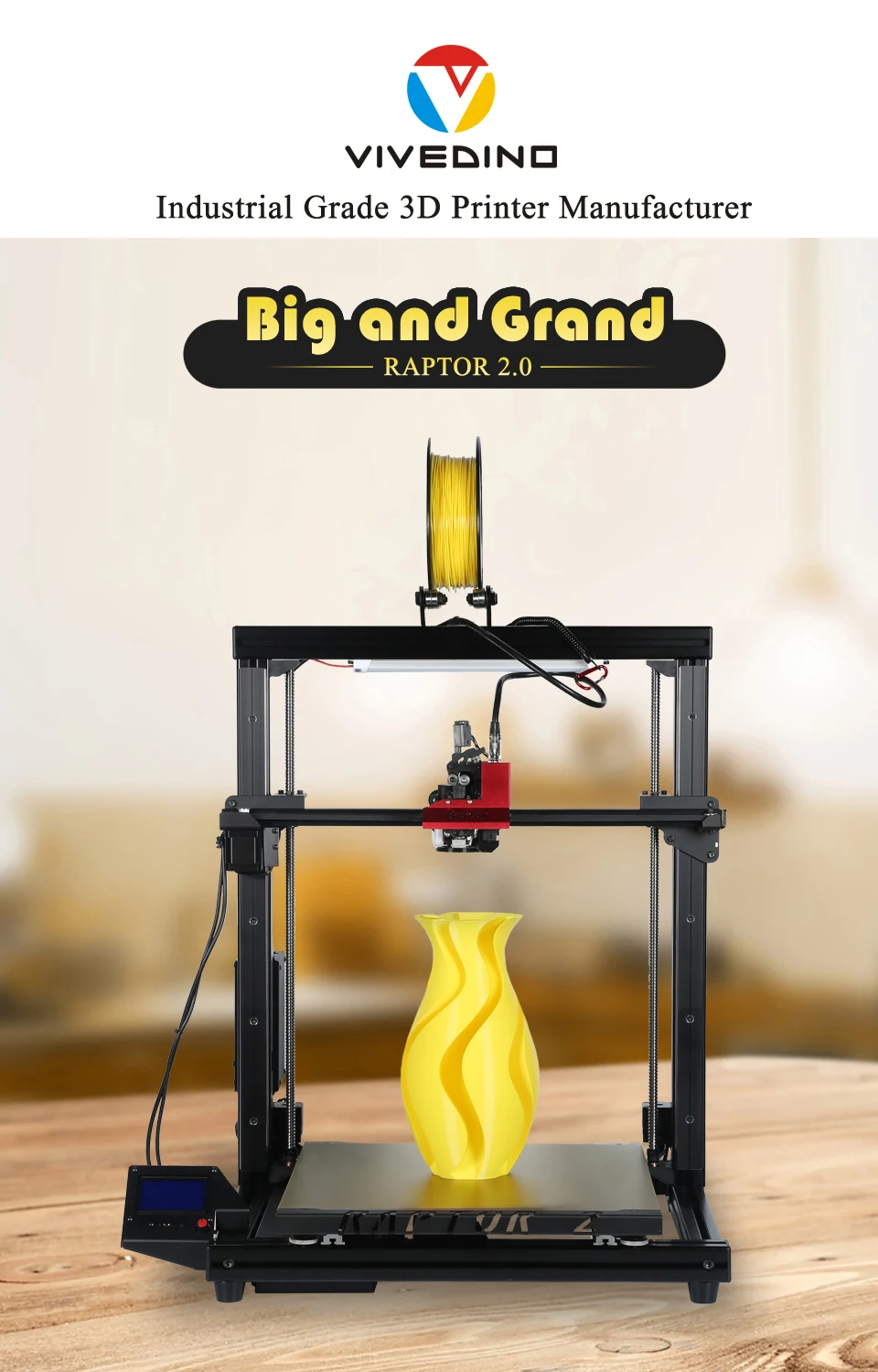 VIVEDINO Raptor 2.0 Big 3D Printer 