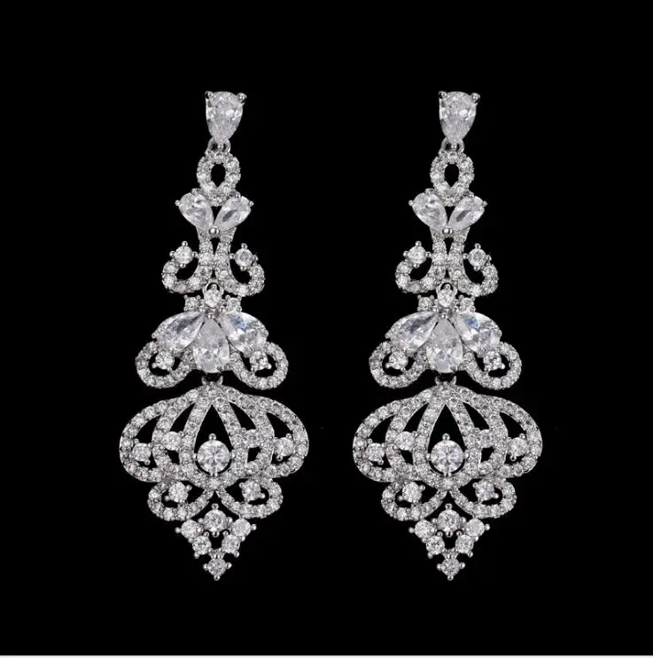 

Wedding Jewelry Rhinestone Style Wedding Earrings For Women earrings 2019 round bohemian brincos Dangle Earrings