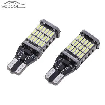 

2Pcs DC 12-24V Car Turn Signal Light Canbus W16W LED T15 T10 45 Leds 4014smd Chip Auto Side Marker Trunk Lamp Bulb 6000K-8000K