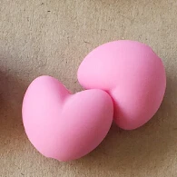 50 шт. Силиконовые Конфеты Цвет сердце шарик, силиконовые Свободные бисера бусины сердца для маленьких жевать, BPA бесплатно безопасно для ребенка жевал - Цвет: Розовый