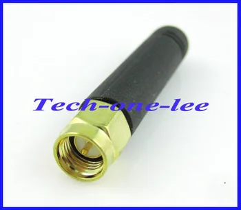 

100 piece/lot 433MHZ Rubber 2-3dbi Gains Antenna with SMA Male Plug Straight Connector Wireless Aerial 45mm