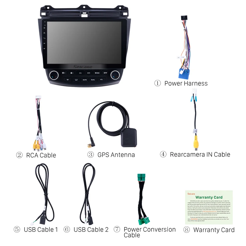 Discount Seicane Android 6.0/7.1/8.1 HD 10.1" GPS 2DIN Car 4-Core Stereo For Honda Accord 7 2003 2004 2005 2006 2007 Multimedia Player 3