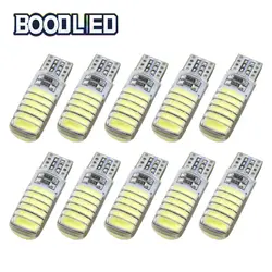 T10 светодиодный 7020 12 SMD силикагель светодиодный лампы 168 194 W5W светодиодный для автомобиля лицензии Потолочные плафоны автомобиля Клин лампы