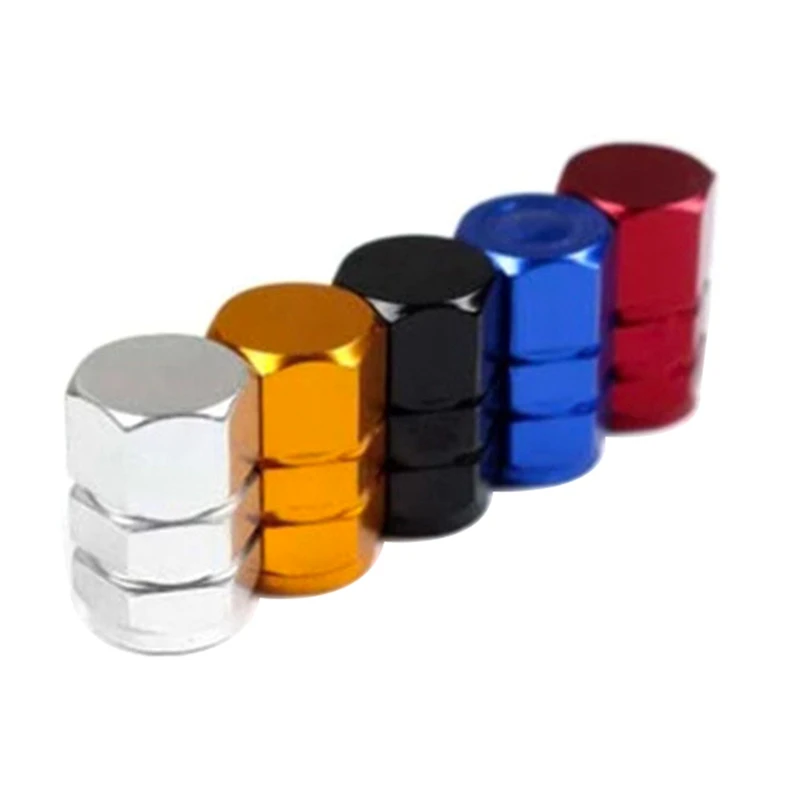 

4Pcs Universal Aluminum Car Tyre Air Valve Caps Bicycle Tire Valve Cap Car Wheel Styling Round Alloy Caps