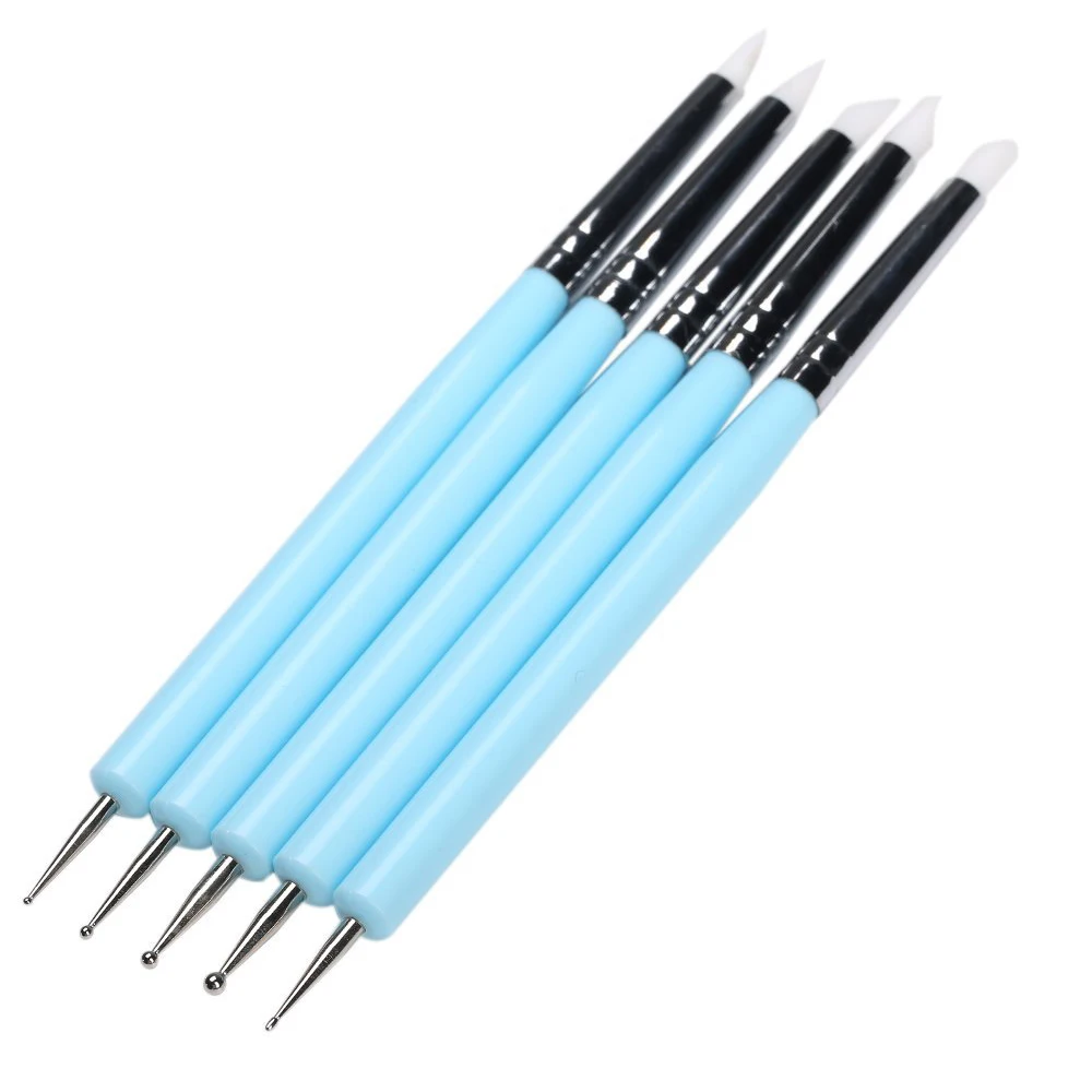 MEEDEN 5PCS Artist Paint Brush Set Professional Silicone Rubber Tip
