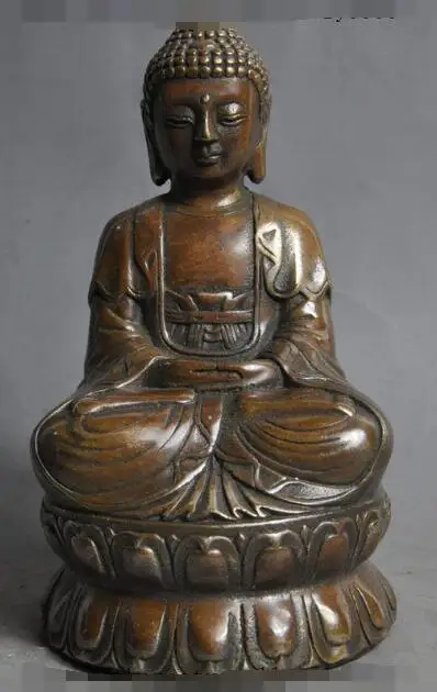 

S01675 old tibet buddhism bronze fane pray sakyamuni Shakyamuni Tathagata BUDDHA statue