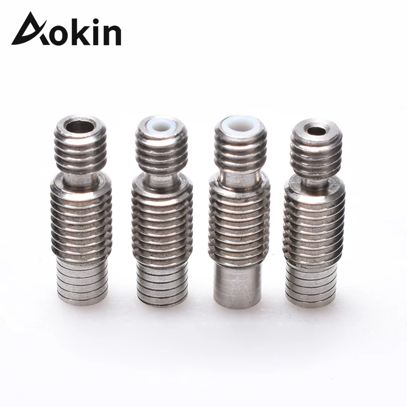 Aokin V6 الحلق بودين تفلون أنبوب طويل موضوع ل 1.75 مللي متر 3 مللي متر خيوط 3D الطابعات أجزاء E3D V6 Hotend كامل معدن الحرارة كسر V6