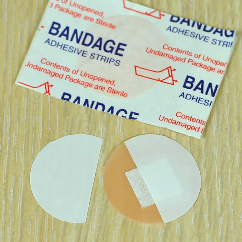 100 шт. водонепроницаемые дышащие круглые клейкие повязки для оказания первой