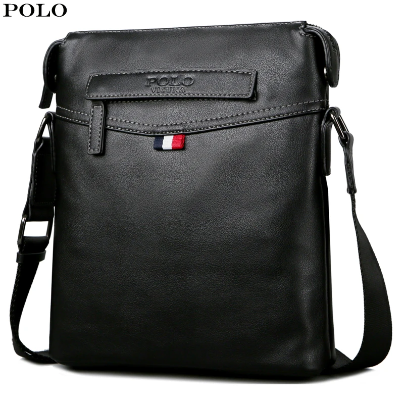 VICUNA POLO Men Leather Messenger Bag Multifunction Crossbody Bag ...