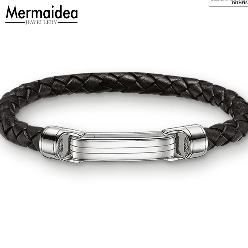 

Woven Leather Wrap Bracelets with Spring Crap 2019 New Silver Fashion Jewelry Classic Punk Gift for Men Boy Women Girls