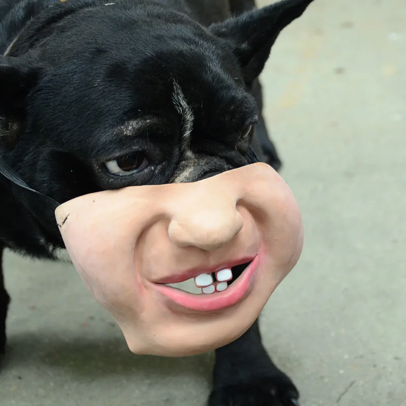 Забавная маска для собак, юморные маски для домашних животных, маска для рта для собак на Хэллоуин, анти-укус, анти-сбор, анти-называемые принадлежности для домашних животных