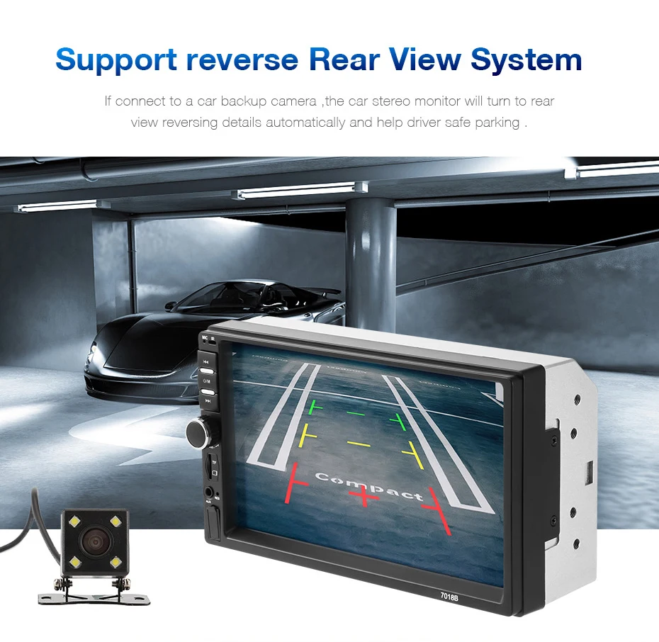 MP5 DIN autoradio Stereo auto Vídeo Rádio
