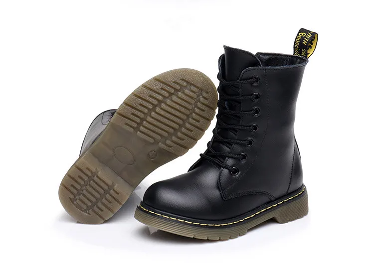 Boots Kids Genuine Leather Winter Fur Ankle Boots For Boys Toddler Fashion Girls Snow Boots Childrens Shoes