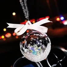 Хрустальный шар ангела, автомобильный Модный кулон, интерьерные Стразы, блестящее зеркало заднего вида, орнамент, Висячие Подвески, Шарм для стайлинга автомобиля