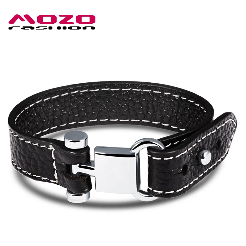 

2016 fashion jewelry Synthesis Leather Black Men Classical bracelets Simple Personality gifts for man creative accessories PH984