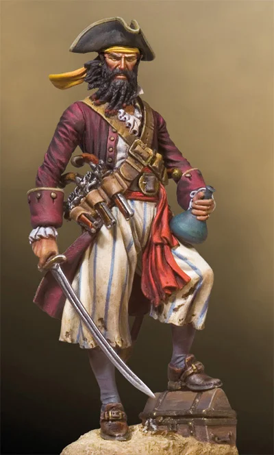 

54mm Resin kit Pirate Captain Blackbeard