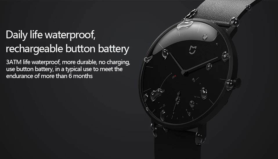 Original Xiaomi Mijia Quartz Smart Watch Pedometer Intelligent Reminder Life Waterproof Smart Watch Quartz Mijia Smartwatch (12)