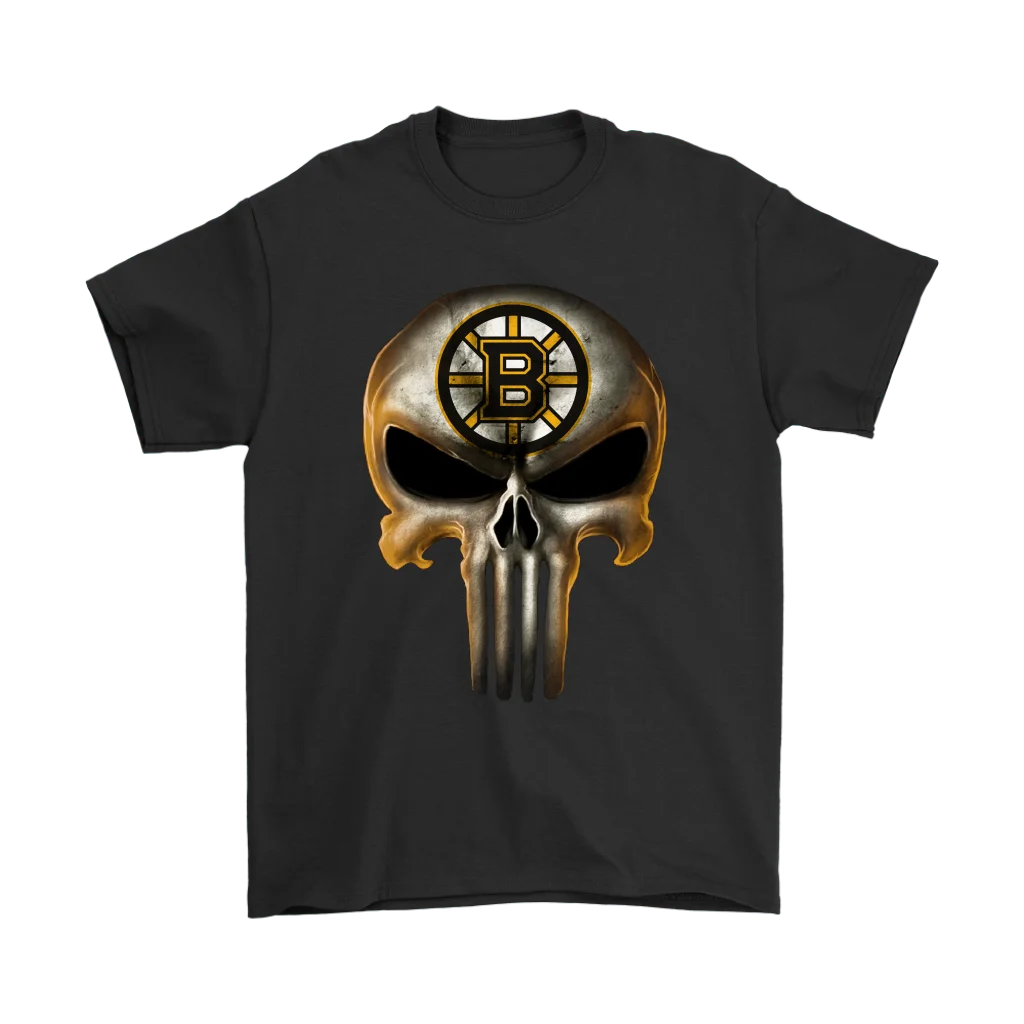 

BOSTON BRUINS THE PUNISHER MASHUP ICE HOCKEY SHIRTS