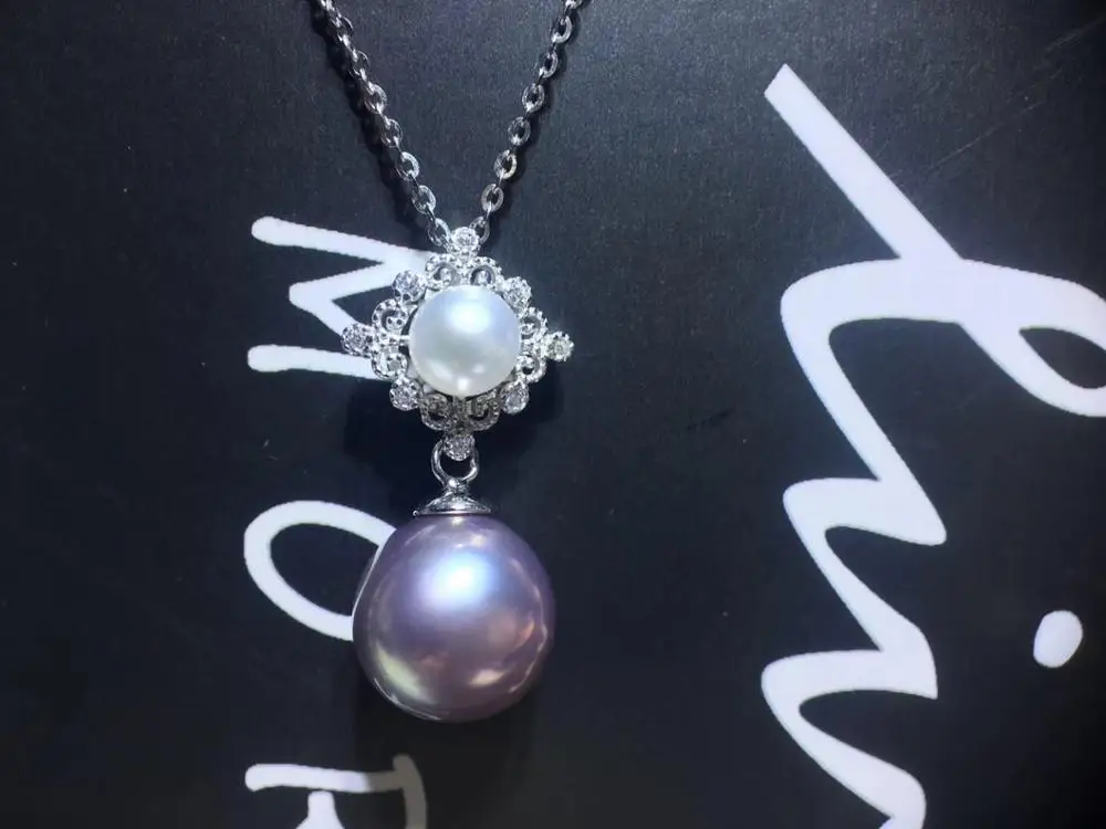 

2 PEARLS 925 Sterling Silver Pendant Set Component Findings Women's Parts for Oyster Edison Pearl Coral Jade Beads Stones