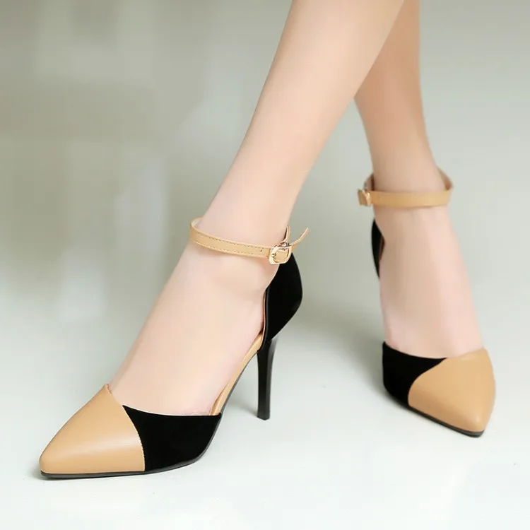 

Big Size 11 12 13 high heels sandals women shoes woman summer ladies Pointed Package toes Package the heel Fine with sandals