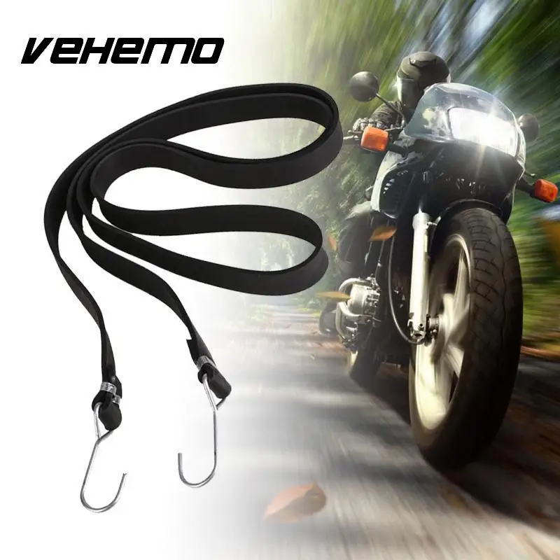 

2m Heavy Duty Rubber Tarp Tie Down Straps Bungee Elastic Net Mesh Strong Hook Luggage Helmet For Bike Motorcycle Car