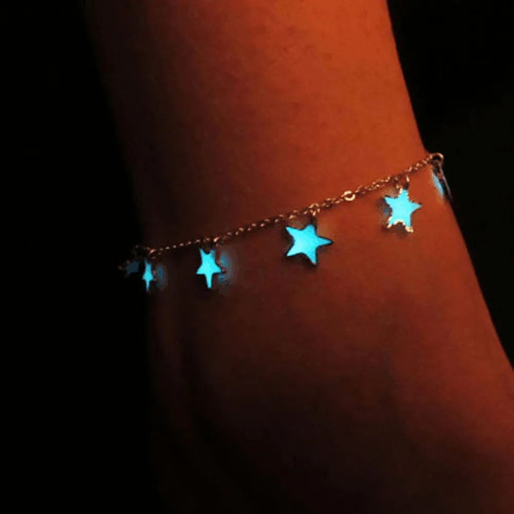 Модный женский браслет, ночные светящиеся украшения, индивидуальный светящийся браслет в форме сердца, 1010250065 - Окраска металла: b