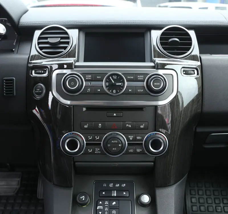Для Land Rover Discovery 4 LR4 аксессуары ABS темная древесина зернистая центральная консоль