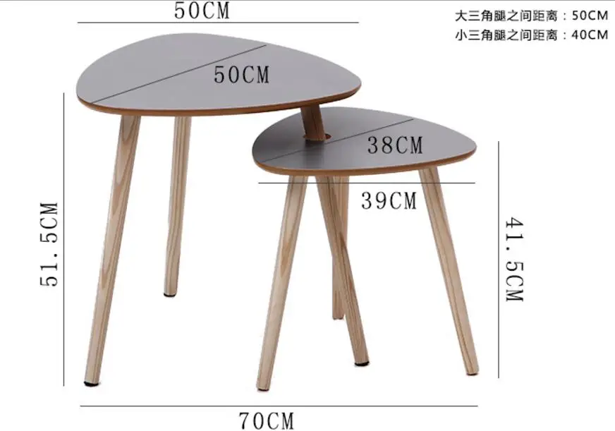 50*51CM Wood Bedside Table Sofa Side tables Coffee Table