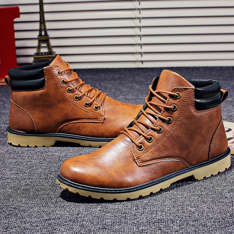 

Winter Boots Men Super Warm Comfortable Boots High-top Lace-Up Winter Men Boots