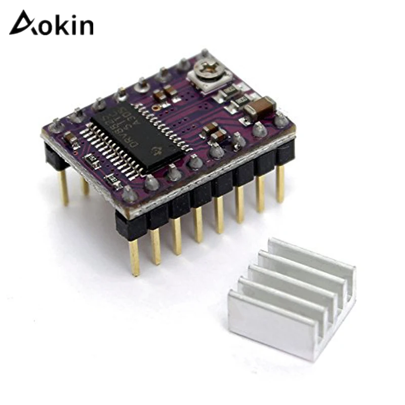 

Aokin Drv8825 Stepper Motor Driver With Heatsink Reprap 4-Layer Pcb Board 3d Printer Parts Stepstick Drv8825 Driver Ramps1.4