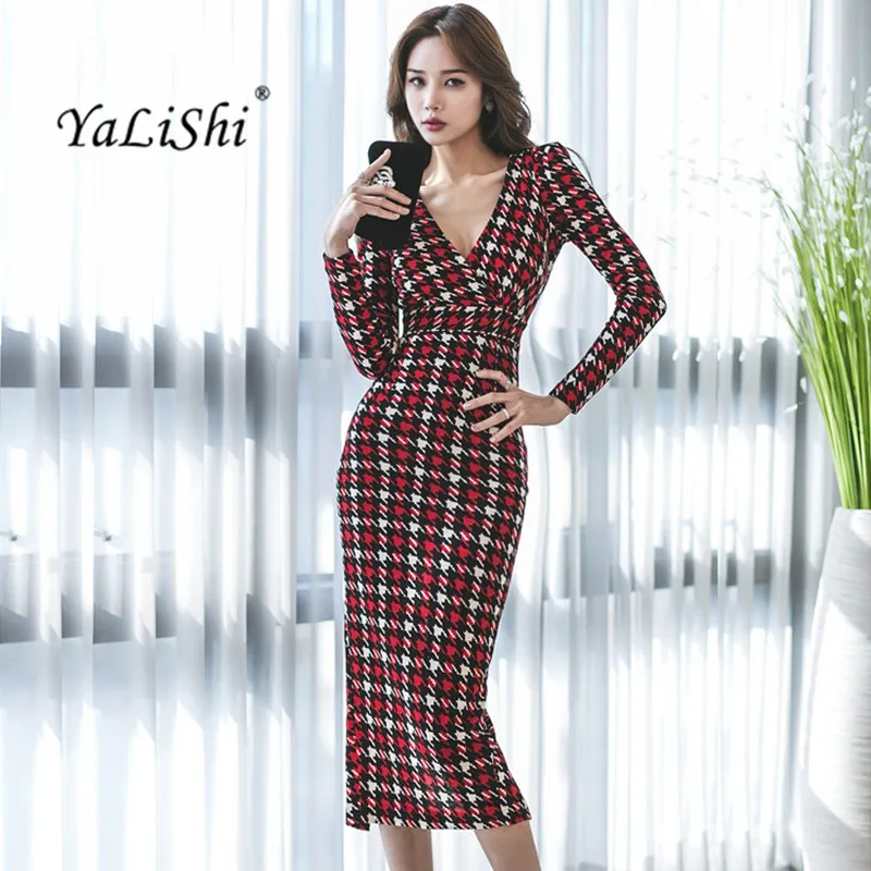Women's Plaid Dresses + FREE SHIPPING | Clothing | Bodycon dress outfit winter beauty and beast bell sleeves size conversion