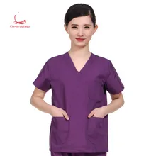 Костюм из чистого хлопка для мытья рук, мужской и женский костюм с коротким рукавом и разрезом, изолированный костюм для операционной комнаты, униформа для докторов и медсестер