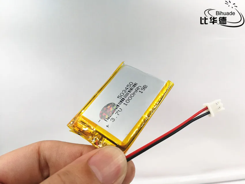 Литиевая батарея JST 2,54mm 3,7 V, 1000 mAH 503450 полимер литий-ионный/литий-ионный аккумулятор для планшетных ПК, gps, mp3, mp4