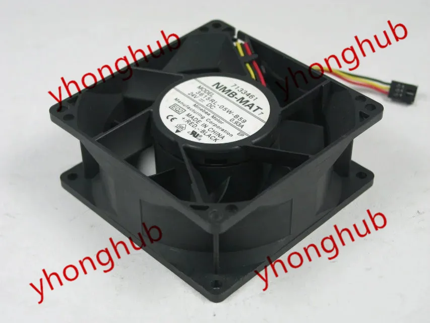 NMB-MAT 3615RL-05W-B59 EQ2 DC 24V 0.93A 3-провода Размеры: 90x90x38 мм Сервер вентилятор охлаждения |