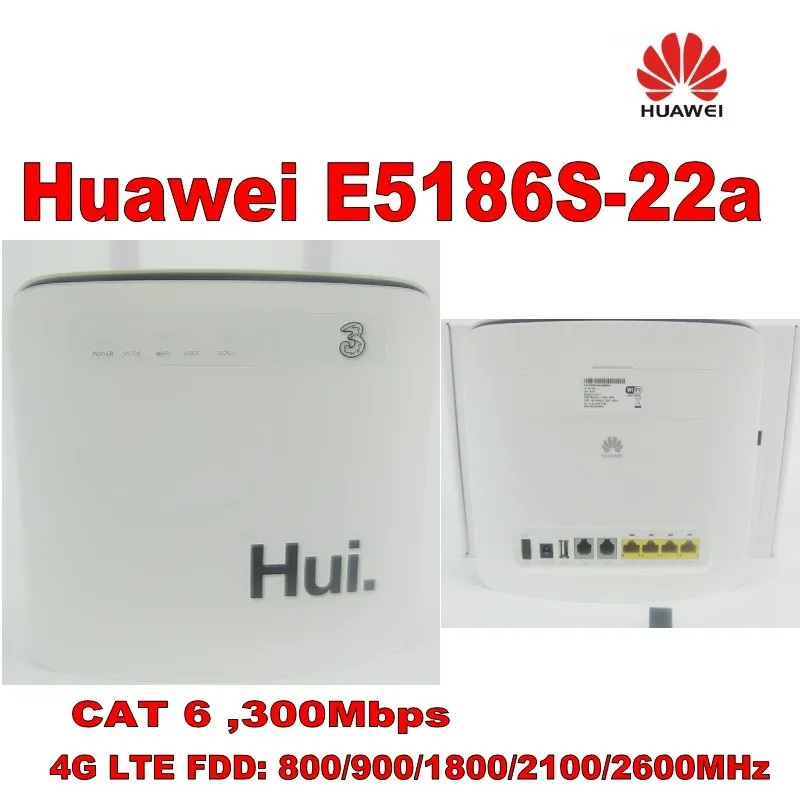 Huawei E5186 4G Cat6 802.11ac LTE CPE поддерживает до 64 устройств через WiFi+ 2 шт 4G антенна