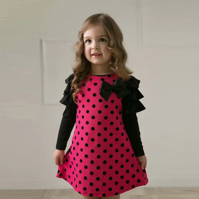 Long Sleeve Girls Dress 1 2 3 4 5 Year Baby Christmas Dress Princess