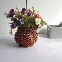 Плетеная ваза домой ваза украшения плетеная ремесла украшения