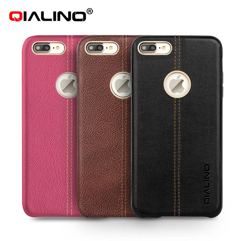

QIALINO For iphone 7 8 Genuine Leather Case Genuine Real leather case for iphone 8 Plus Luxury Back Cover For iphone 8/8P Cover