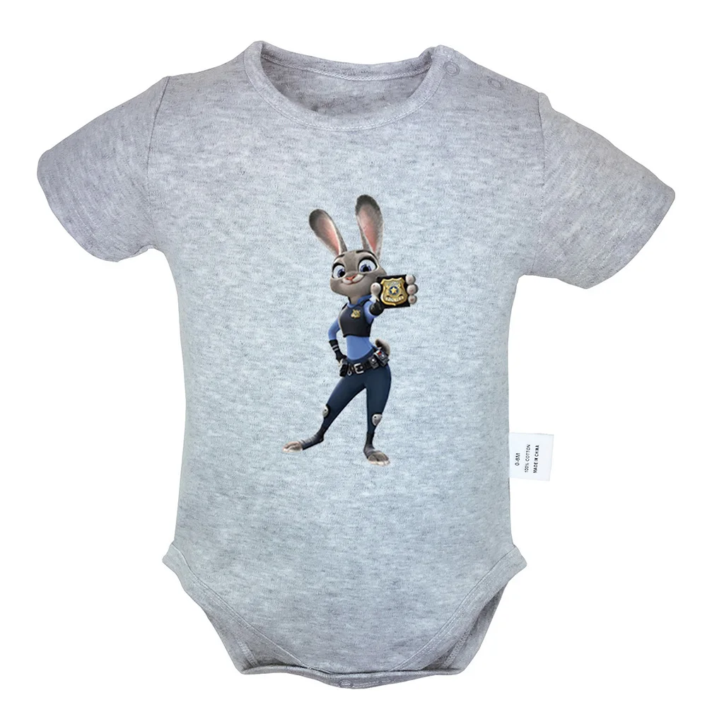Zootopia Zootropolis полиция Джуди Хопкинс хлопковый хвост Кролик для новорожденных мальчиков и девочек униформа-комбинезон боди для младенцев Одежда