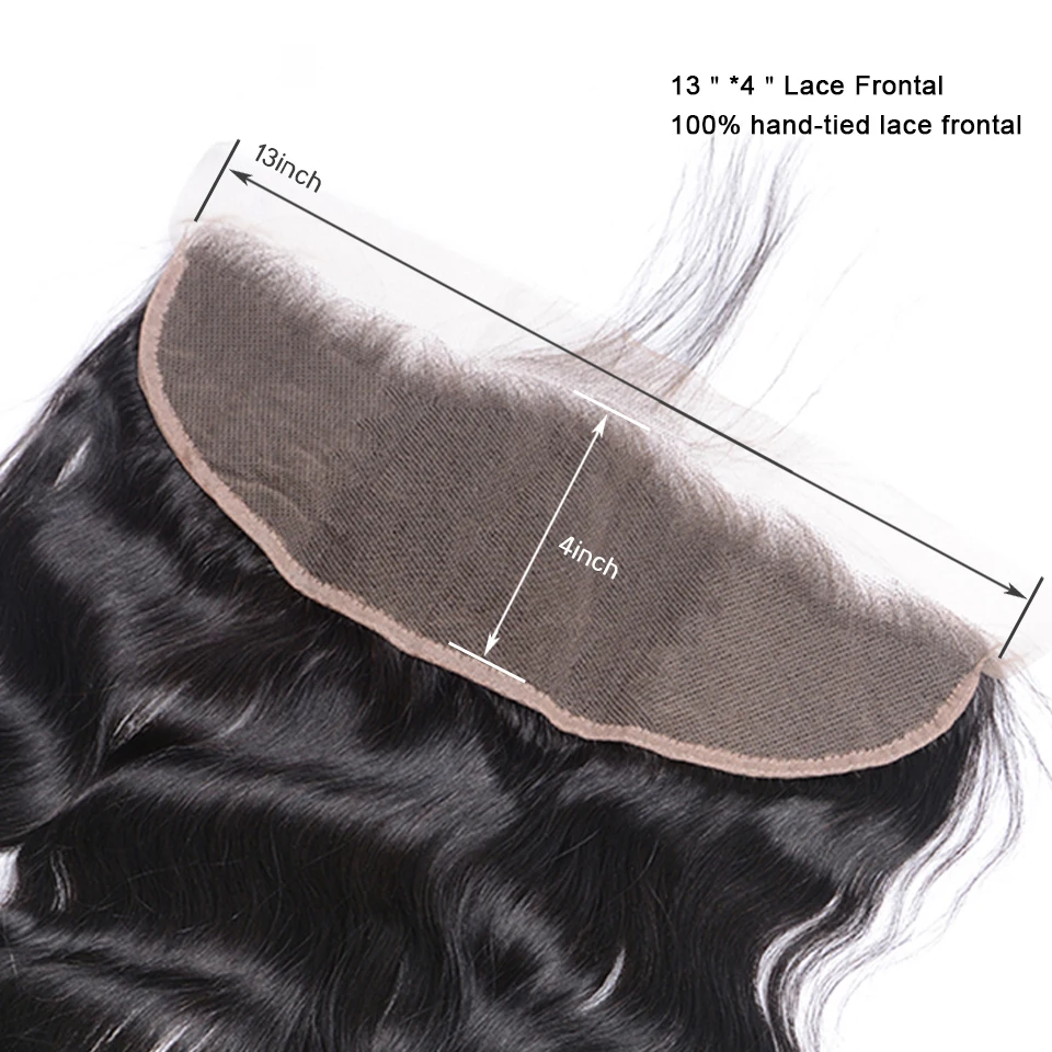Sleek Human Hair Bundles With Lace Frontal Closure With Baby Hair Brazilian Body Wave Hair 2 3 4 Bundles Hair Extension Non Remy