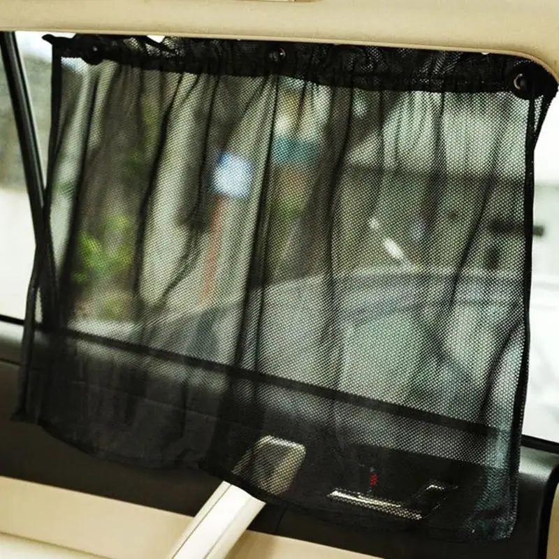 2 шт. 50X75 см универсальная сетчатая ткань для салона автомобиля Автомобильная Солнцезащитная шторка занавес Защита от ультрафиолетовых лучей с присосками дышащие