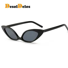 2019 Trendy Cat Eye Sunglasses Women Brand Designer Vintage Small Sun Glasses 90s Fashion Eyeglasses Shades Goggles UV400