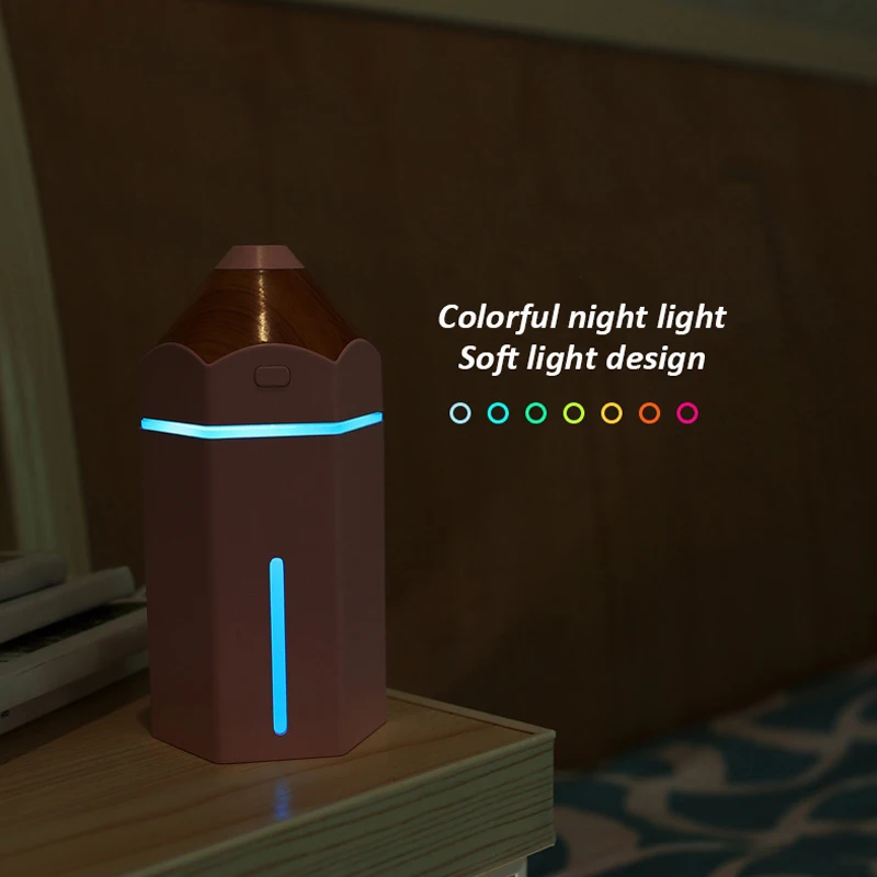 

Pencil Humidifier USB Ultrasonic Aromatherapy Air Humidifier LED Light Aroma Diffuser Mist Maker Fogger Mini Car Air Purifier