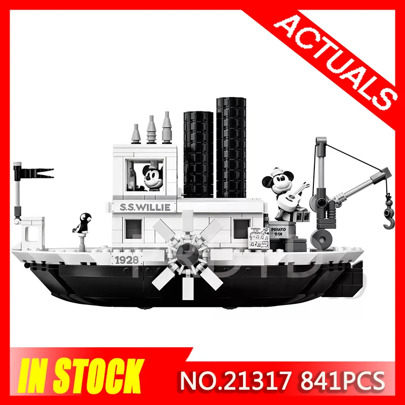

21317 841PCS Movie Series Compatible Ideas Steamboat Willie Building Blocks Bricks Gifts legoING Model Christmas Gifts Toys