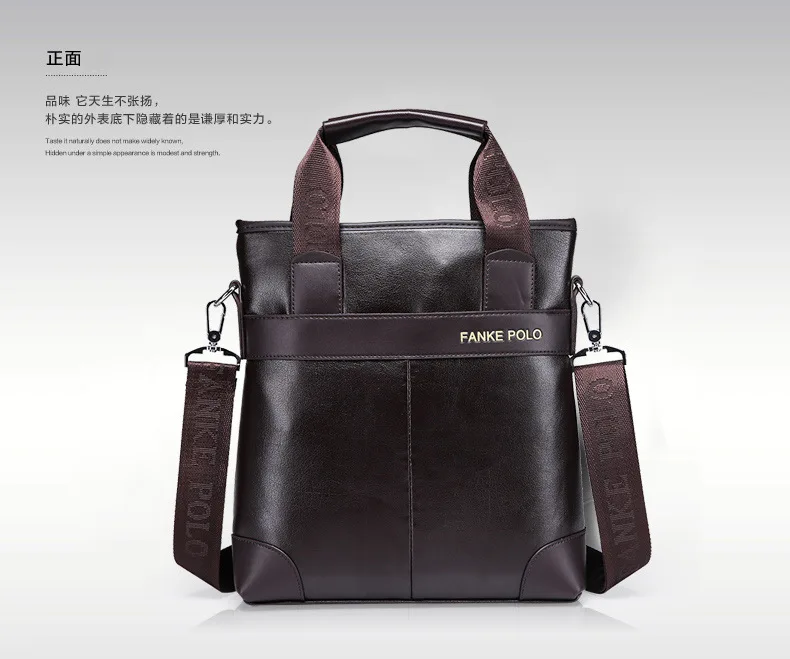 Повседневная модная деловая кожаная сумка-портфель для мужчин s сумка-мессенджер мужская сумка на плечо Hig End Сумка для ноутбука Портфель s