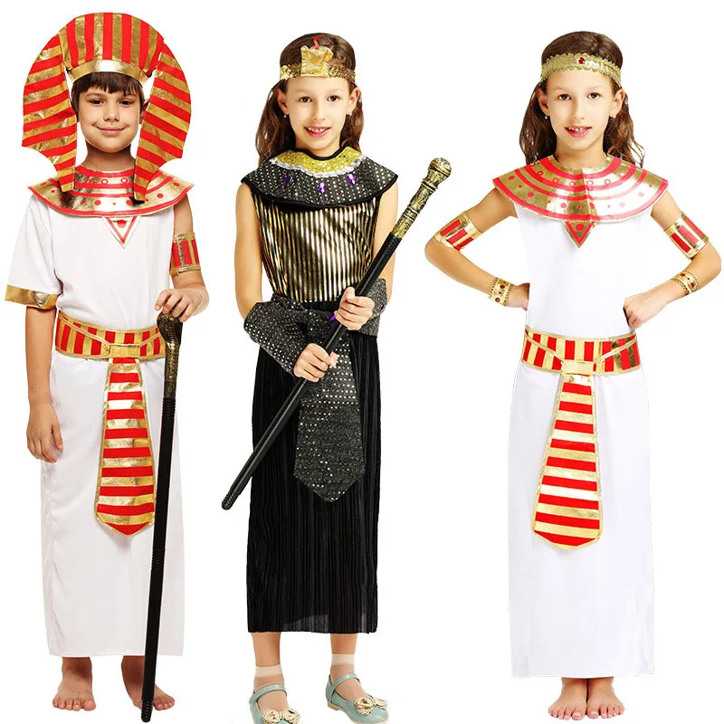 Childrens Girls Egyptian Queen Cleopatra Fancy Dress Costume Egypt Princess